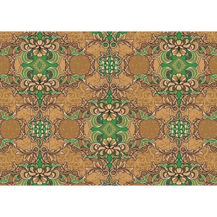 Палас Орхидея, размер 200х400 цвет зеленый/беж, войлок 195 г/м2