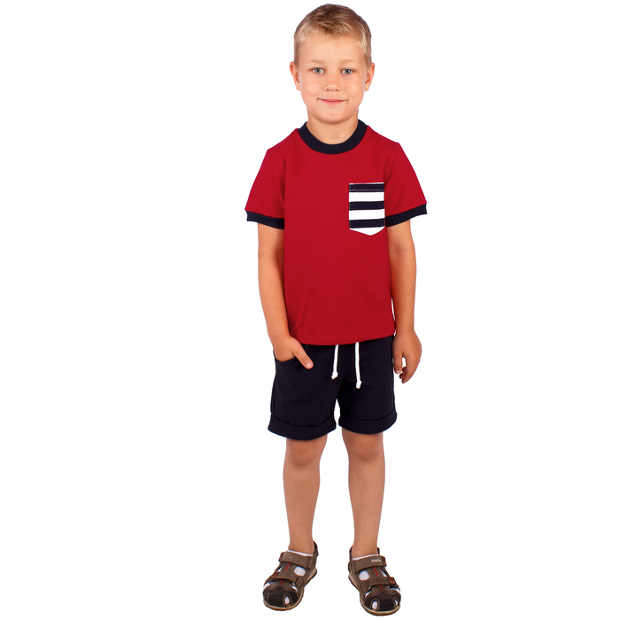 Футболка для мальчика "Яхтинг", рост 104 см (54), цвет красный ПДК298804