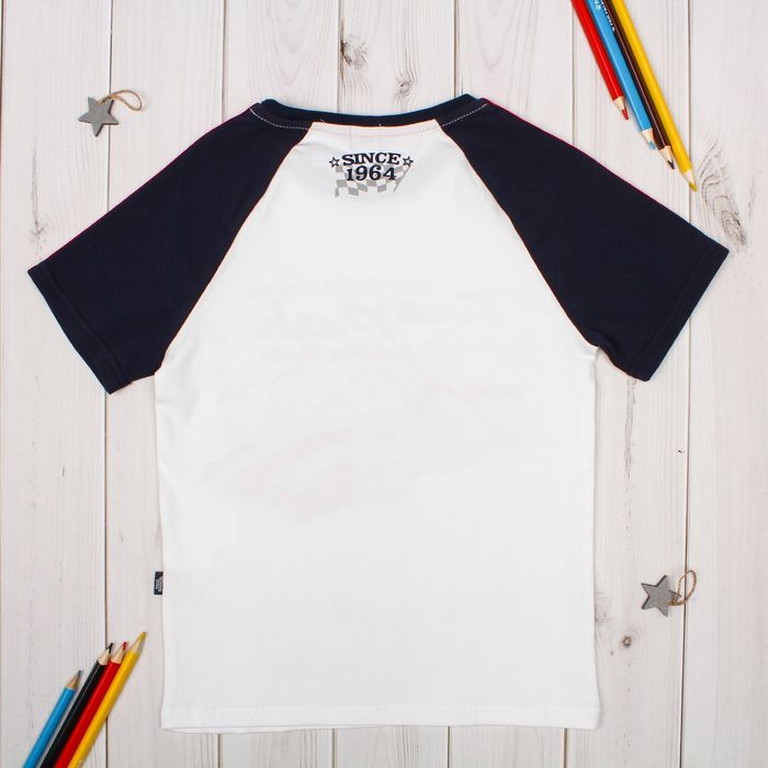 Футболка для мальчика "Формула", рост 116 см (60), цвет белый, принт машина ПДК982804