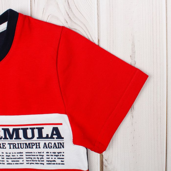 Футболка для мальчика "Формула", рост 116 см (60), цвет тёмно-синий, принт формула ПДК965804