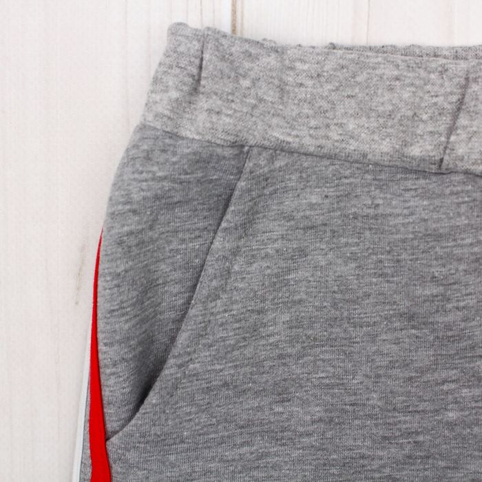 Шорты для мальчика "Формула", рост 122 см (62), цвет серый, принт флажки