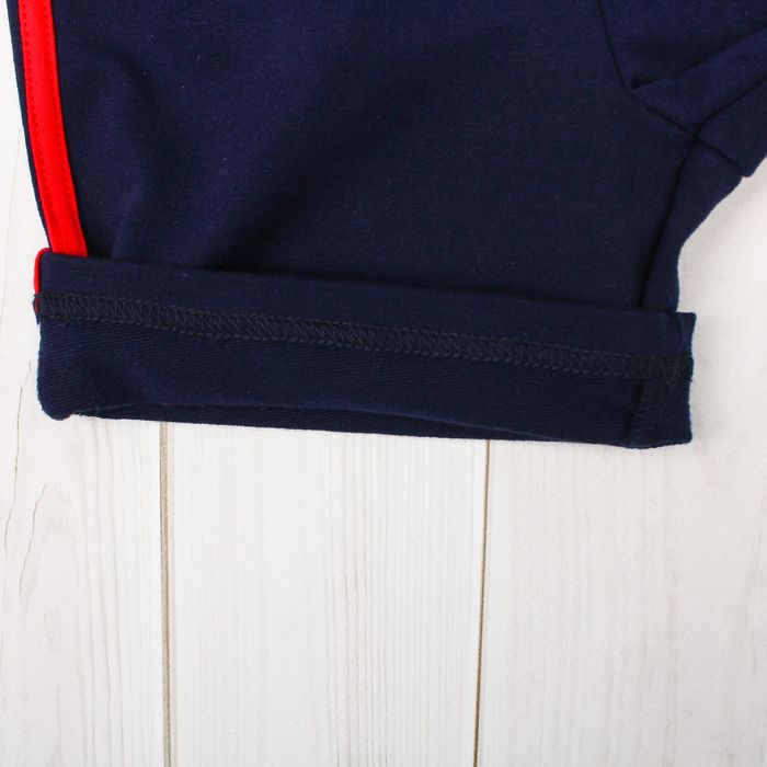 Шорты для мальчика "Формула", рост 116 см (60), цвет тёмно-синий, принт флажки