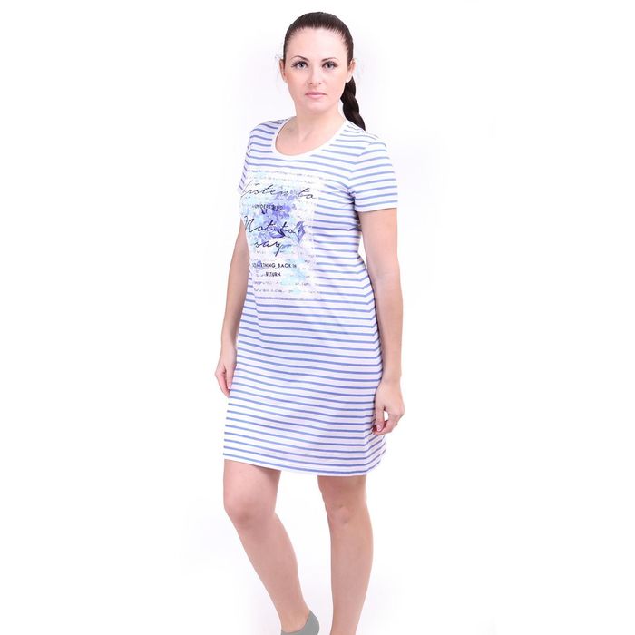 Туника женская "Ветка сирени", цвет полоса, рост 170-176 см, размер 48 (96)