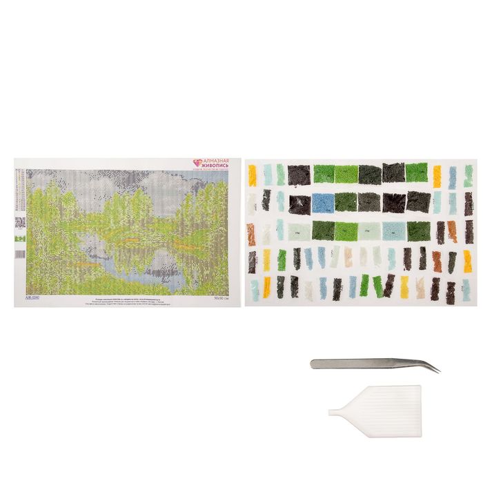 Картина стразами "Тихая река"