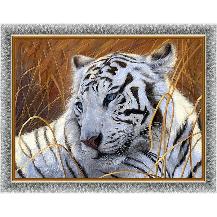Картина стразами "Белый тигр"