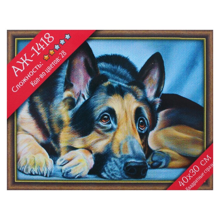 Картина стразами "Овчарка"