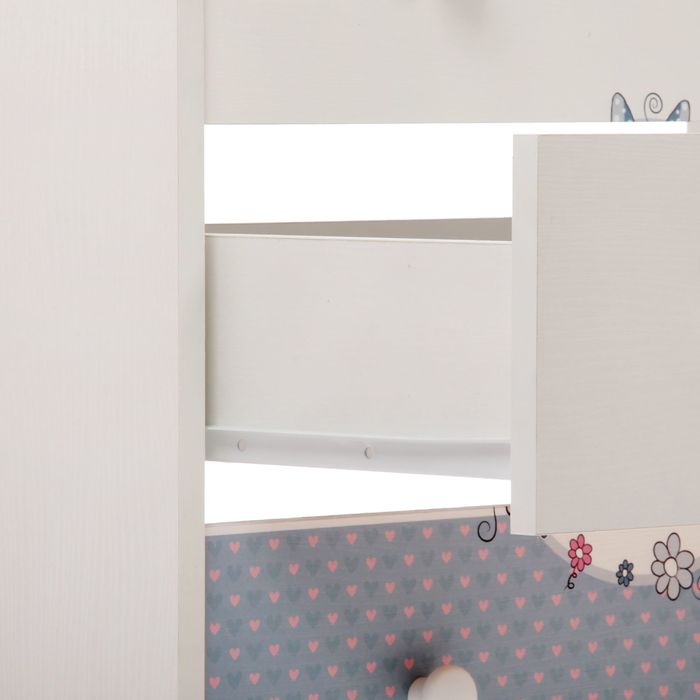 Комод детский пеленальный «Дружные котята» с фотопечатью, 4 выдвижных ящика, цвет белый