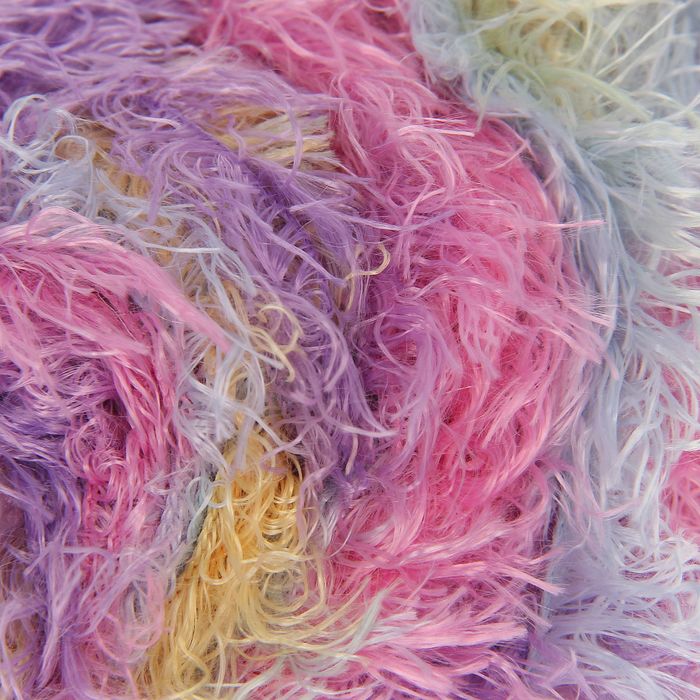 Пряжа "Лебяжий пух" секц. 100% полиамид 170м/100гр (1067 фиолет/брусн/желт/голуб)