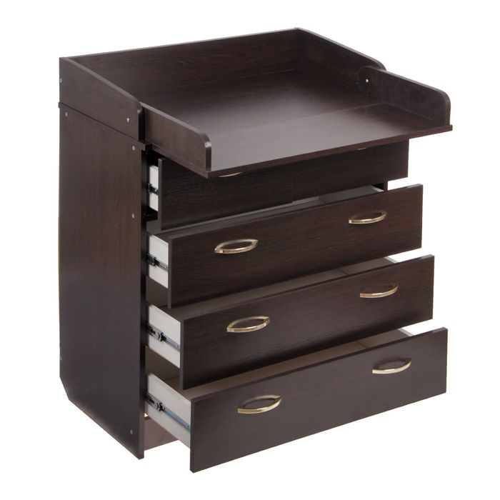Комод детский пеленальный «Сириус 805 ЛДСП», 5 выдвижных ящиков, шариковые направляющие, цвет венге