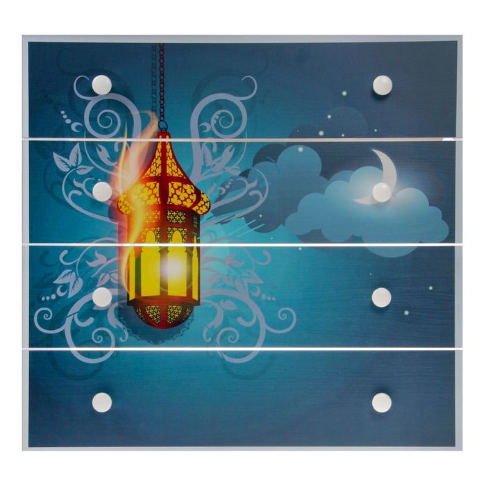 Комод детский пеленальный «Восточная ночь» с фотопечатью, 4 выдвижных ящика, цвет белый