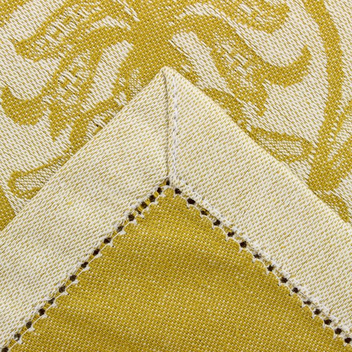 Столовый набор "Этель" (скатерть 150х200 см, салфетки 45х45 см - 6 шт.) цвет золотой, хл. с ВМГО