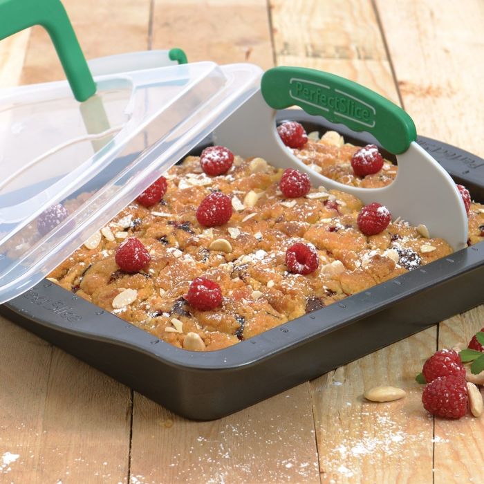 Противень прямоугольный Perfect Slice, с крышкой и инструментом для нарезания, 36 х 27 х 5 см