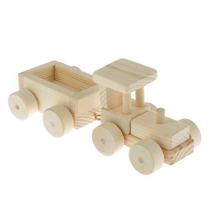 Заготовка для творчества "Трактор с прицепом "