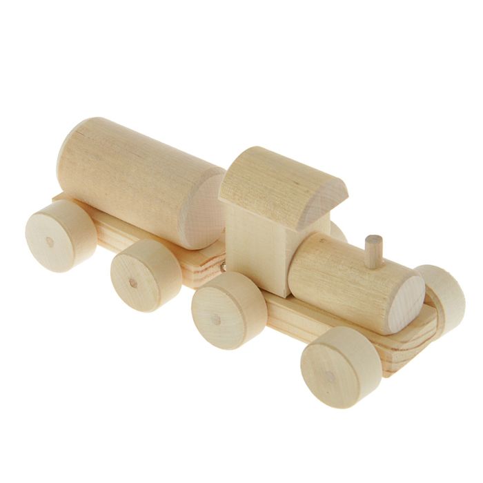 Заготовка для творчества "Паровоз малый с прицепом"