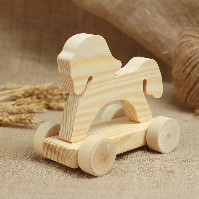 Заготовка для творчества «Лошадка –каталка», №1, 12×7×11 см