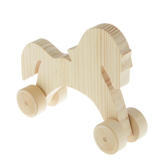 Заготовка для творчества «Лошадка», на колесах, большая