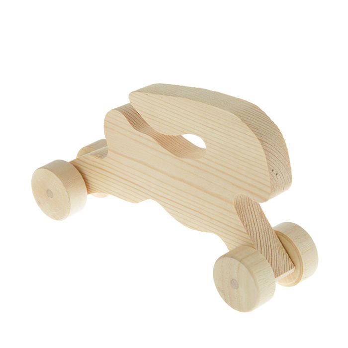 Заготовка для творчества "Зайка" на колесах