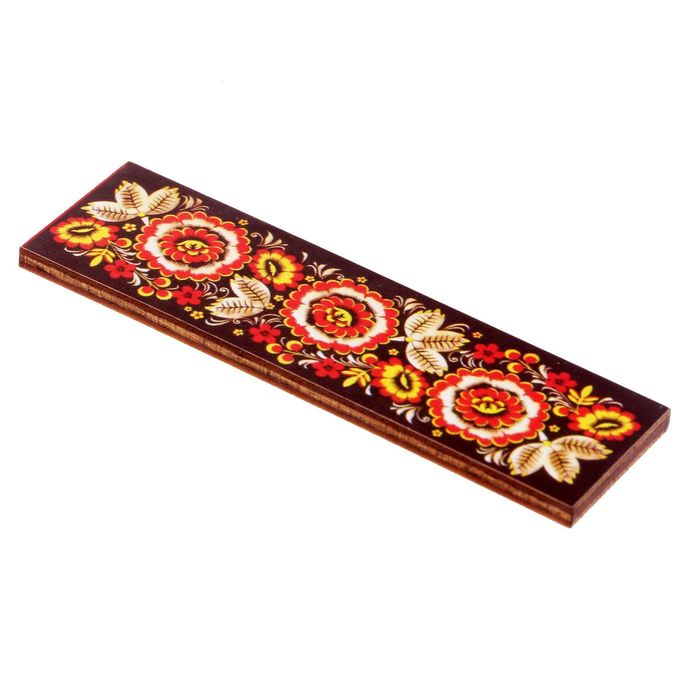 Дополнительный элемент к дверному номеру, хохлома, 2*7 см