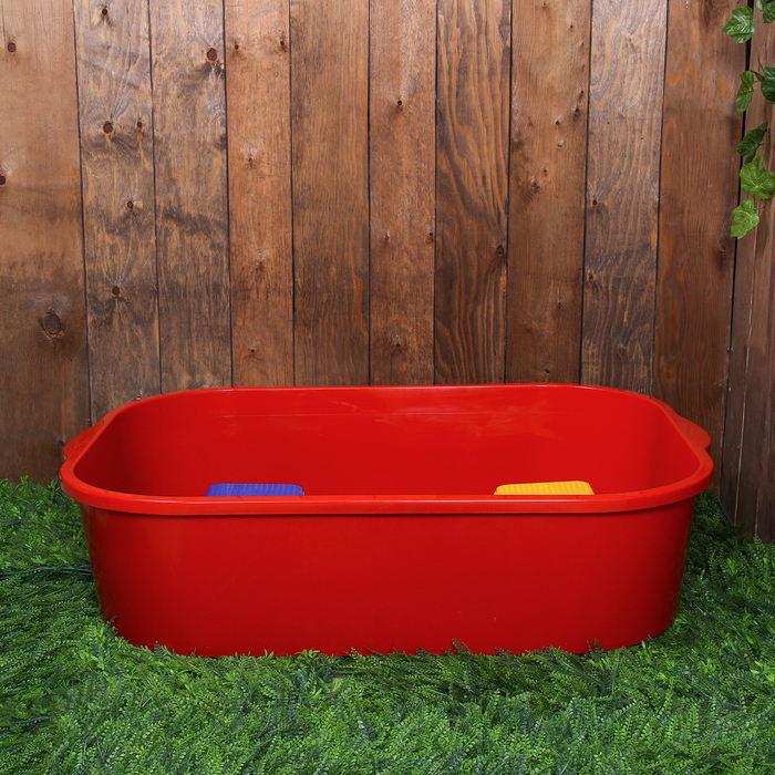 Набор для игры с песком: песочница 250 л, 2 табурета, пластик, красный