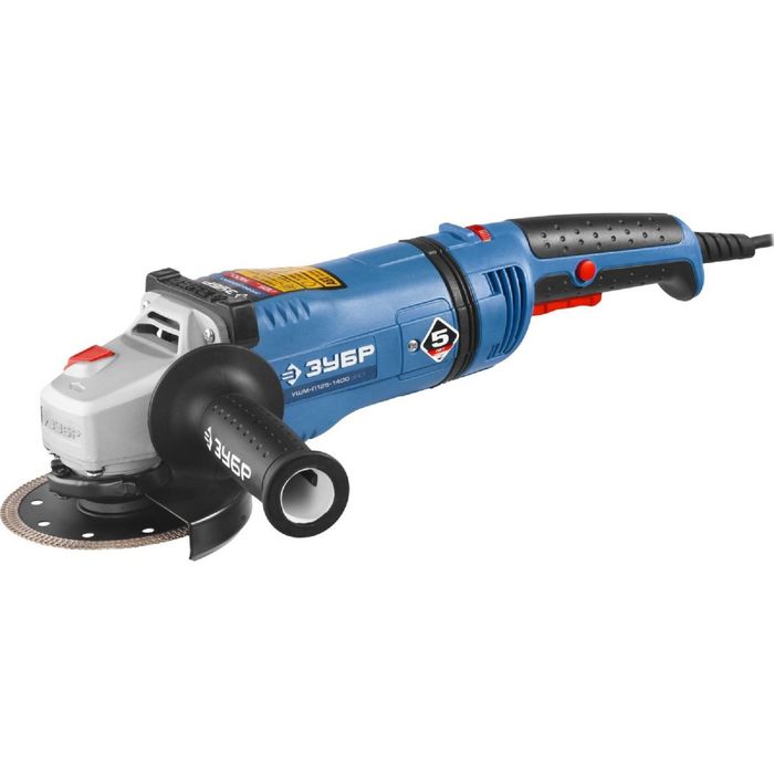 Машина углошлифовальная "ЗУБР" УШМ-П125-1400 ЭПСТ, 125мм, 1000-11000об/мин, 1400Вт