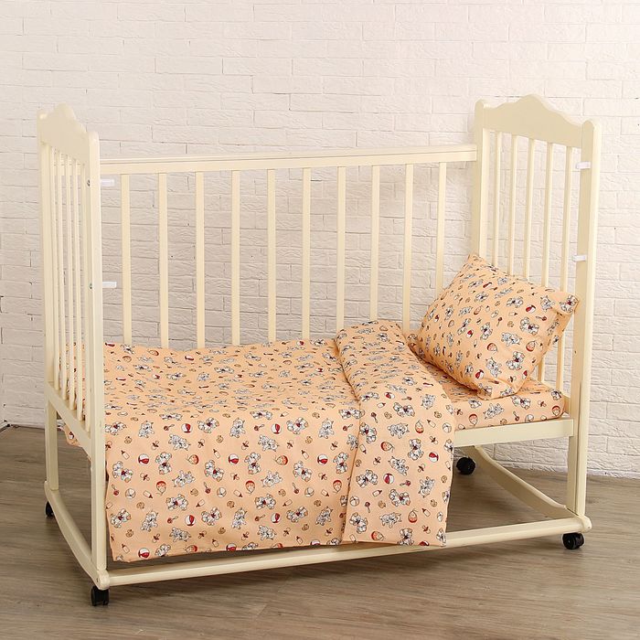 Детское постельное бельё Galtex "Щенята", цвет микс, 147х112см, 60х120см пр.рез., 40х60см 1шт, бязь 120±6 г/м