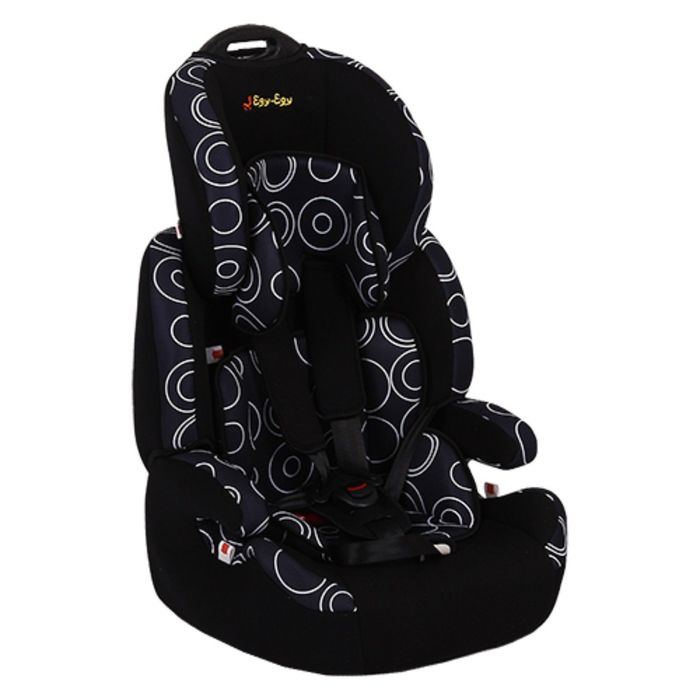 Автокресло-бустер KS-570, группа 1-2-3, с вкладышем, цвет чёрный с рисунком