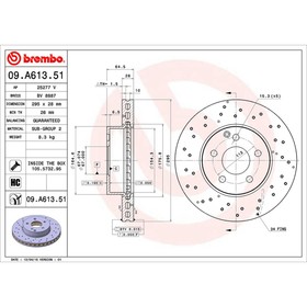 

Диск тормозной Brembo 09A61351