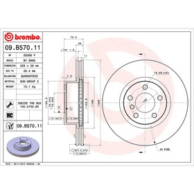 

Диск тормозной Brembo 09B57011