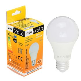 Лампа светодиодная Ecola, Е27, А60, 12 Вт, 4000 K, 110x60 мм