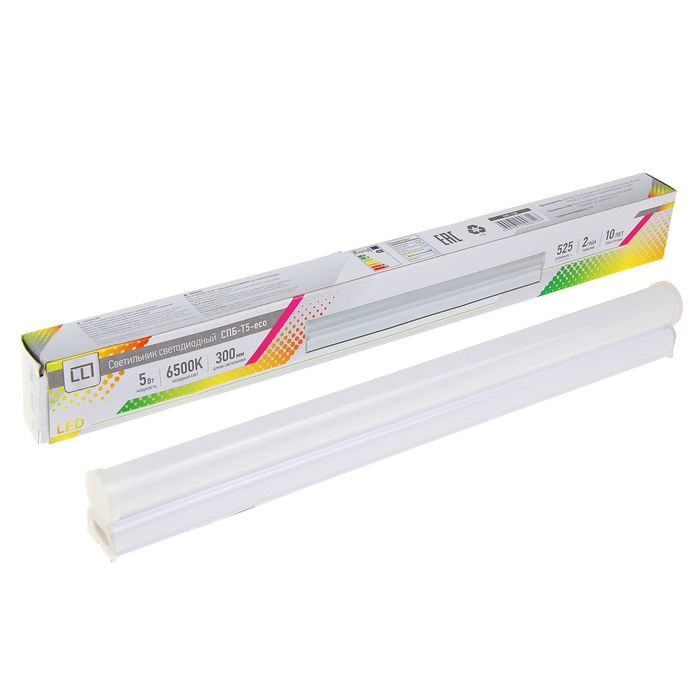 Светильник светодиодный IN HOME СПБ-Т5-eco, 5 Вт, 6500К, 230 В, 400Лм, IP40, 300мм