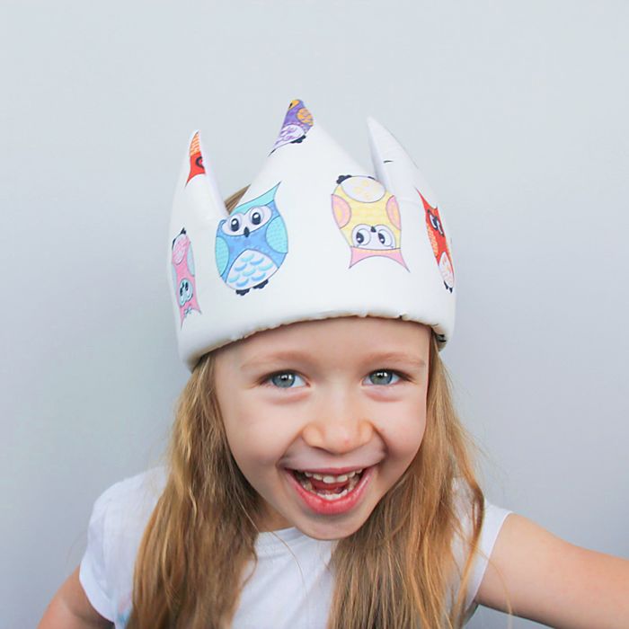 Детская корона "Забавные совы", хлопок