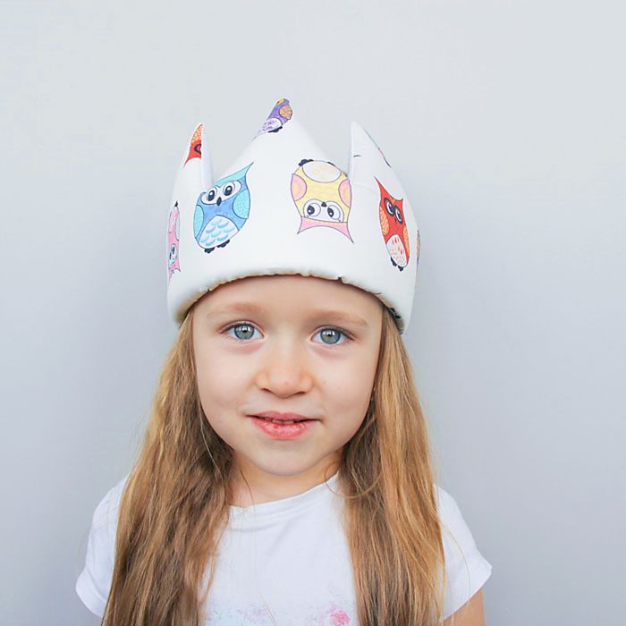Детская корона "Забавные совы", хлопок