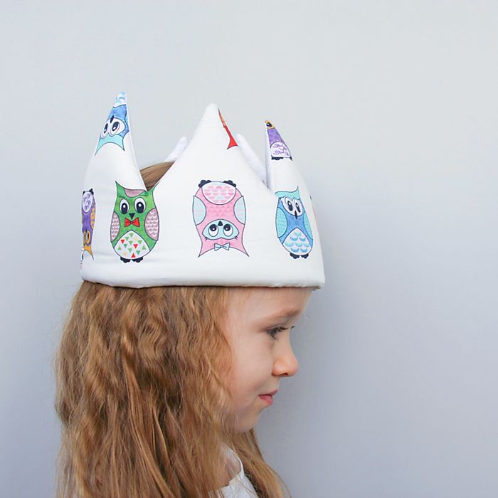 Детская корона "Забавные совы", хлопок