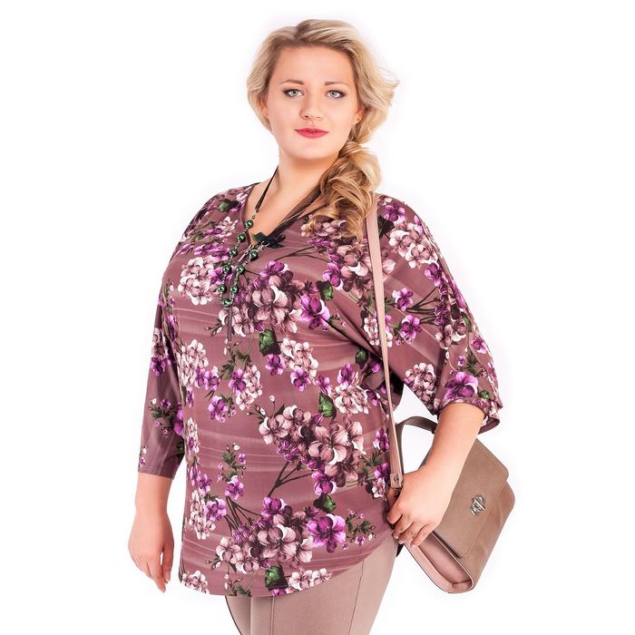 Блуза женская 17-m23-38/0198, размер 60, цвет розовый