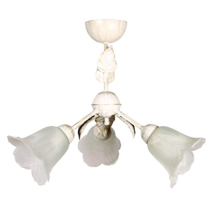 Люстра 1005403712 "Лера-амиант" 3х60 Е14  бел./зол 45*45*40 см