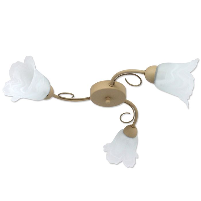 Люстра 1005403921 "Катрин-амиант" 3х60 Е14 беж./муар 43*43*12 см