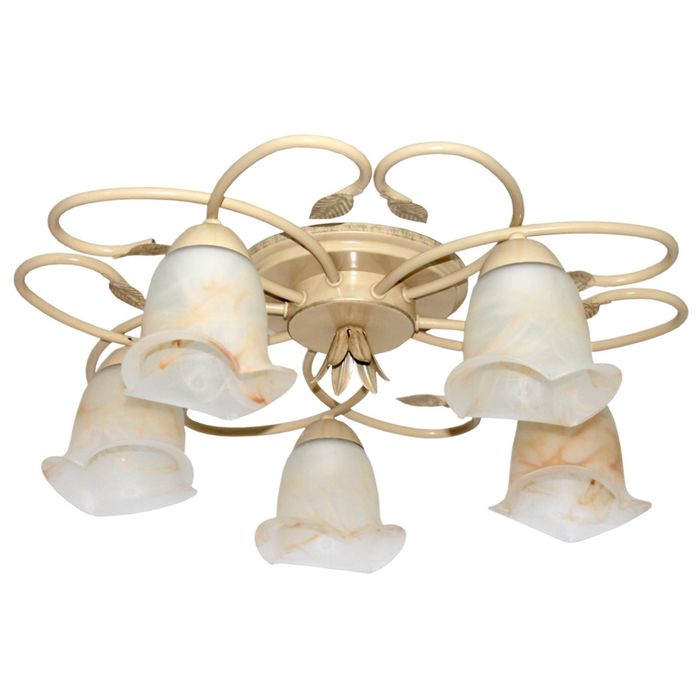 Люстра 1005403972 "Альта-плавый" 5х60 Е27 беж./муар 60,5х60,5х14,5 см