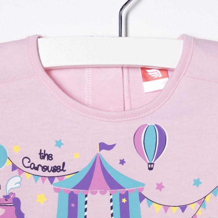 Комплект для девочки (платье, бриджи), рост 86 см, цвет розовый