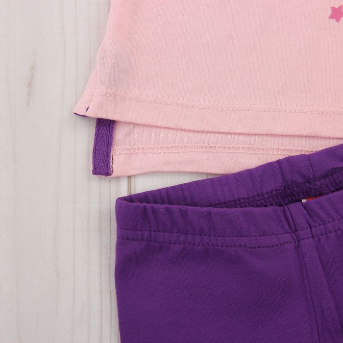 Комплект для девочки (платье, бриджи), рост 86 см, цвет розовый