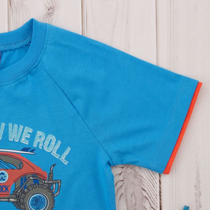 Футболка для мальчика, рост 116 см, цвет голубой