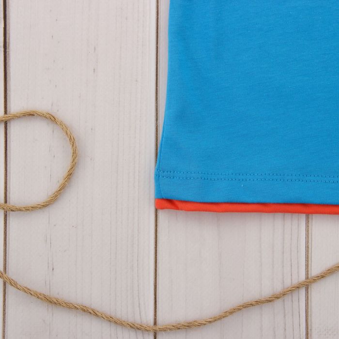 Футболка для мальчика, рост 116 см, цвет голубой