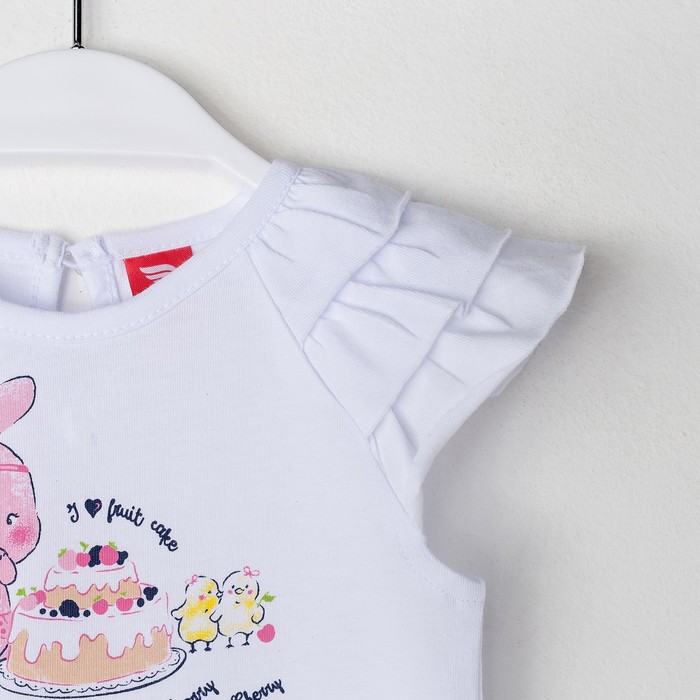 Футболка детская, рост 68 см, цвет белый