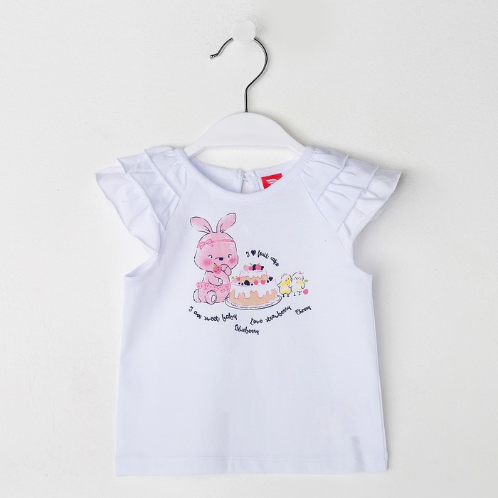 Футболка детская, рост 62 см, цвет белый