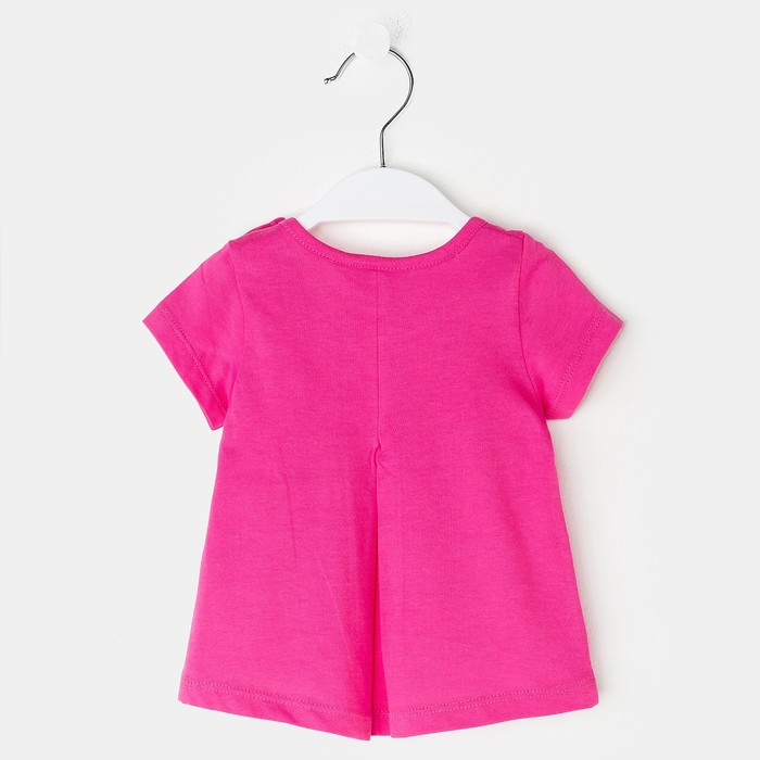 Футболка детская, рост 68 см, цвет фуксия