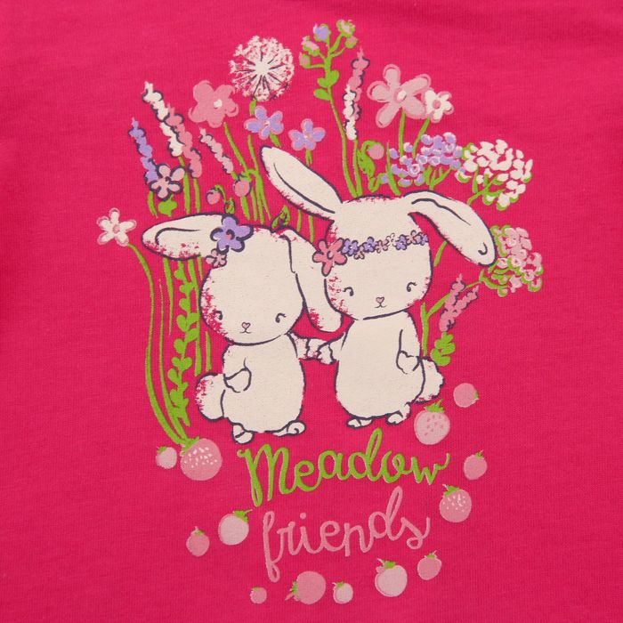 Футболка детская, рост 68 см, цвет фуксия