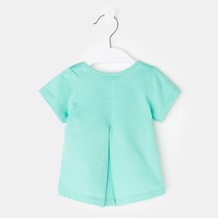 Футболка детская, рост 62 см, цвет бирюзовый