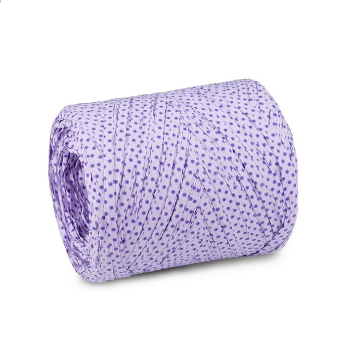 Рафия "Горошек", сиреневый, 200 м