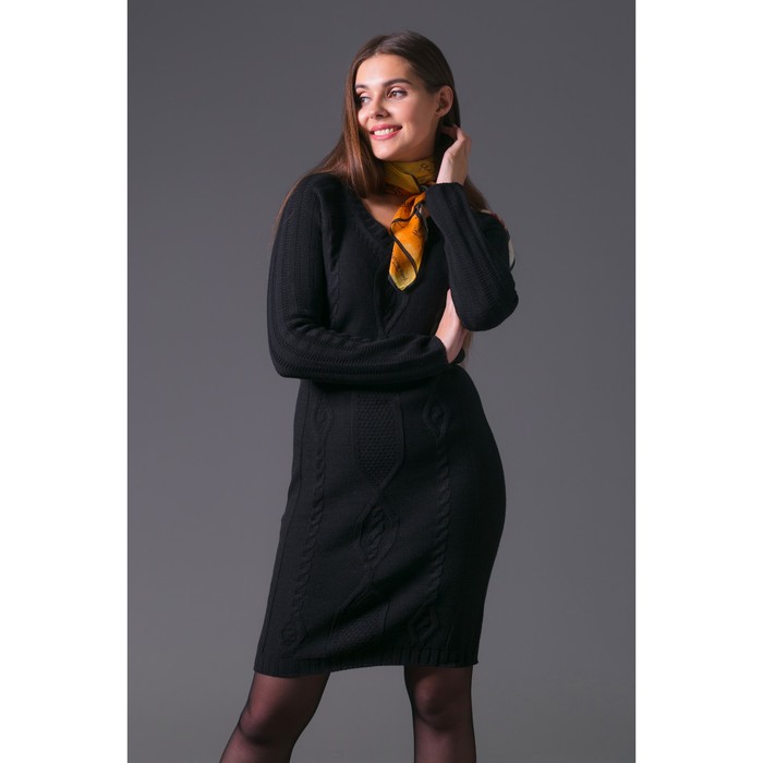 Платье женское 2085, цвет чёрный, р-р 42, рост 168-170