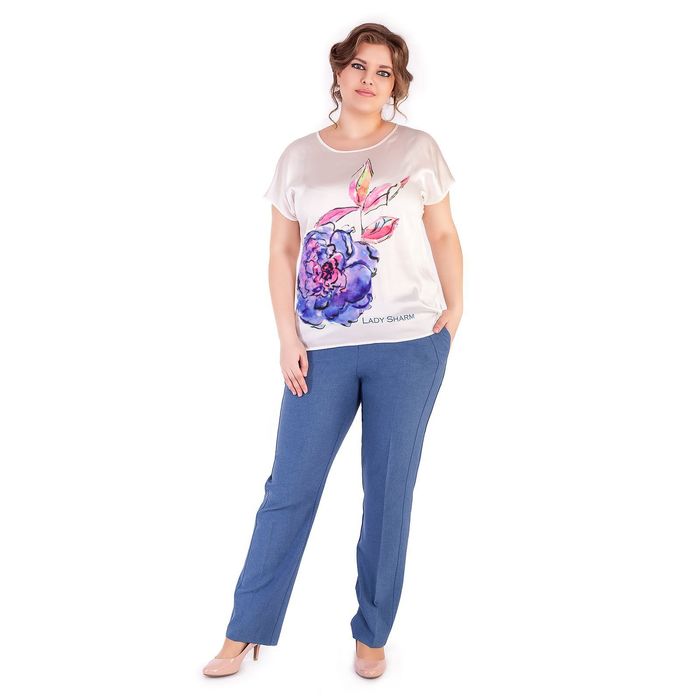 Блуза женская 17-m215-49/1, размер 56, цвет белый