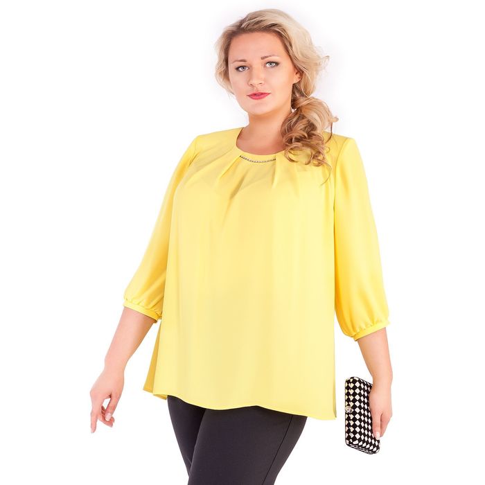 Блуза женская 17-m220-29/8, размер 54, цвет жёлтый